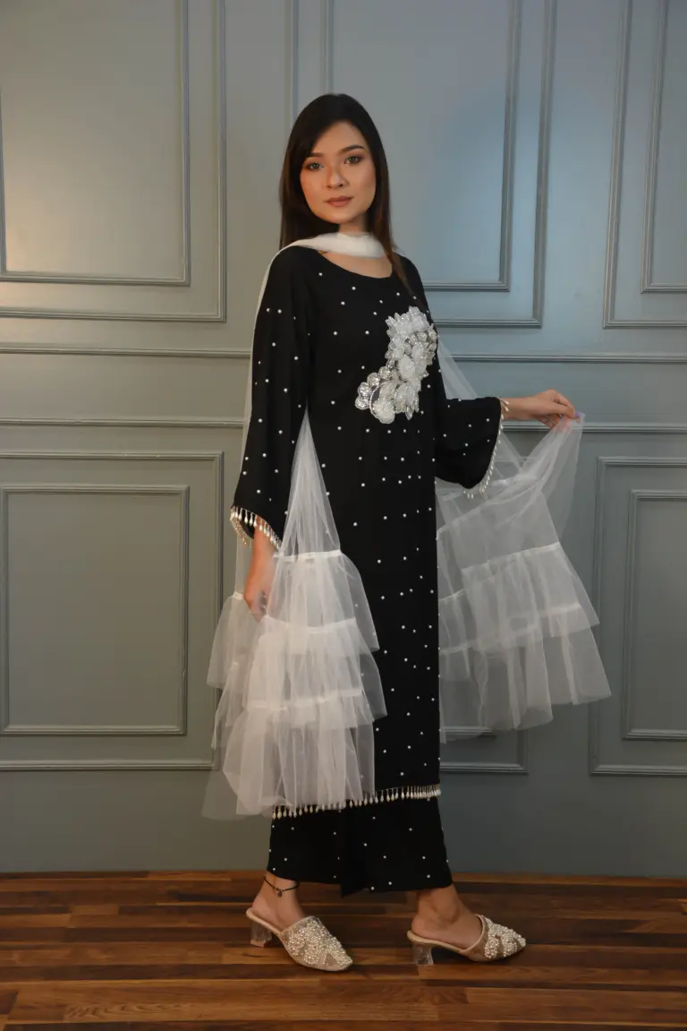 নীলাঞ্জনা ড্রেস সেট – প্রিমিয়াম দুবাই চেরি ফ্যাব্রিক