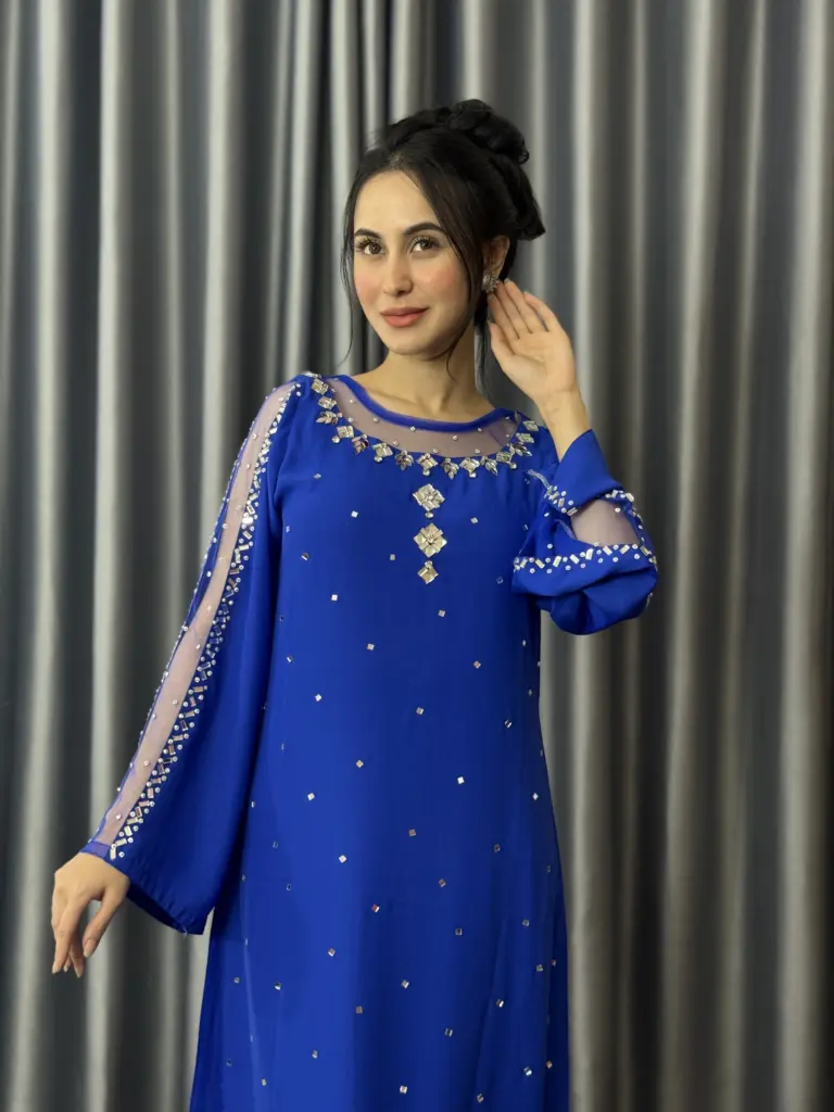 ব্লু বার্ড ড্রেস সেট – প্রিমিয়াম ডুবাই চেরি ফ্যাব্রিক